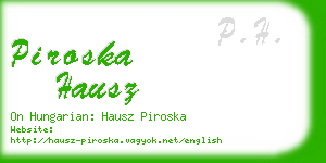 piroska hausz business card